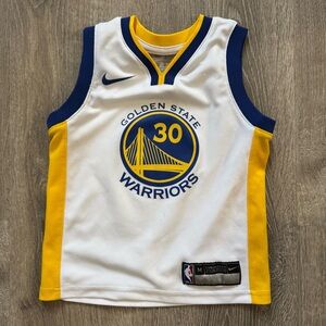 Nike Golden State Warriors Kids Jersey - White, Blue, and Yellow